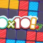 Hình ảnh có nền các ô vuông nhiều màu sắc và chữ 10 x 10!