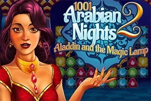 Bejeweled game in the style of 1001 Arabian Nights