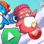 Help the penguins shoot up the bubbles that match the same color