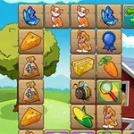 Connect matching pairs of farm-themed tiles to clear the screen