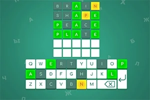 Bảng chữ cái có các từ được xếp hàng với màu sắc khác nhau trên nền xanh lá cây