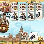 Get in the hot air balloon and fly over the city of London while playing cards