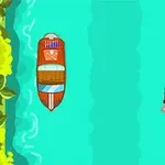 Pilot a speedboat uphill by a river