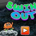 Hai nhân vật hoạt hình vui nhộn với dòng chữ Swing Out!